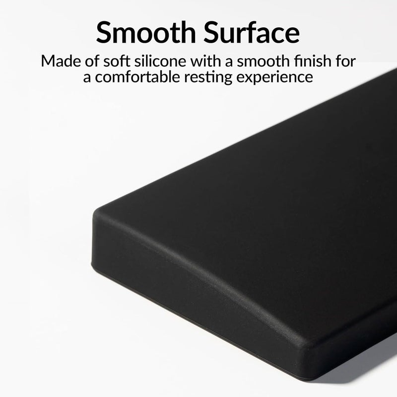 Keychron Silicone Palm Rest for V1 / V1 Max / V2 / V2 Max / Q1/ Q1 Pro / Q1 HE/ Q1 Max / Q2 / Q2 Pro / Q2 Max/ Q2 HE/ P1 / P1 Pro / P1 HE - Black, 12.89" Length - Image 5